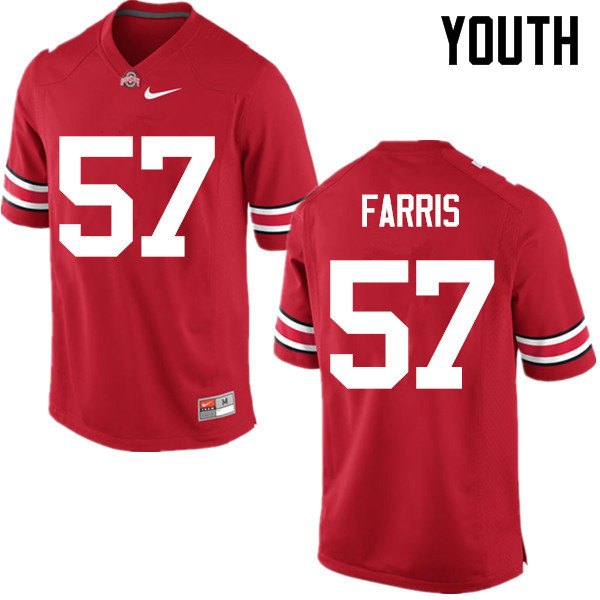 Youth Ohio State Buckeyes #57 Chase Farris Red Game College Stitched Football Jersey 23IT048JJ